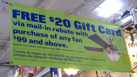 Lowe's Ceiling Fan Incentive Banner
