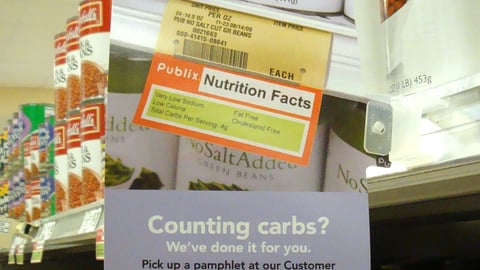 Publix 'Nutrition Facts' Shelf Talker