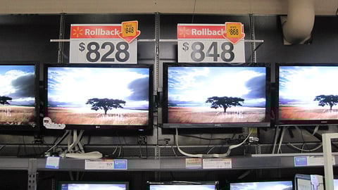 Walmart HDTV Rollback Signs
