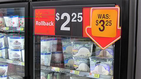 Walmart Breyers Rollback Cooler Sign
