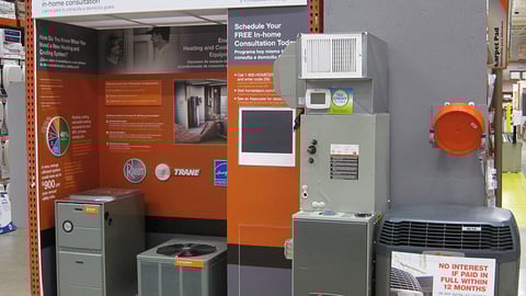 Home Depot 'Heating & Cooling' Bay