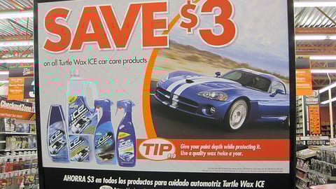 AutoZone Turtle Wax Ice Endcap Header
