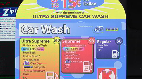 Circle K 'Save on Fuel' Pump Sign