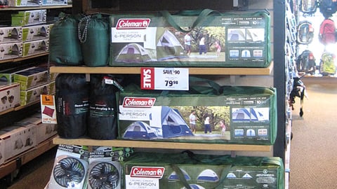 Dick's Outdoors Equipment Endcap