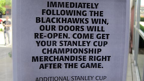 Dick's Stanley Cup Merchandise Sign