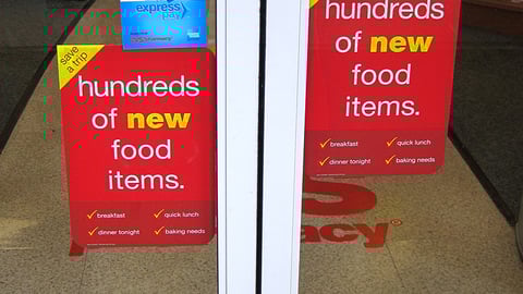 CVS 'New Food Items' Window Clings