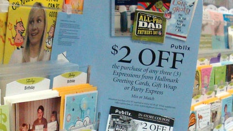 Hallmark Publix Father's Day Incentive Shelf Talker