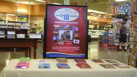 QFC 'Dads & Grads' Incentive Table Display