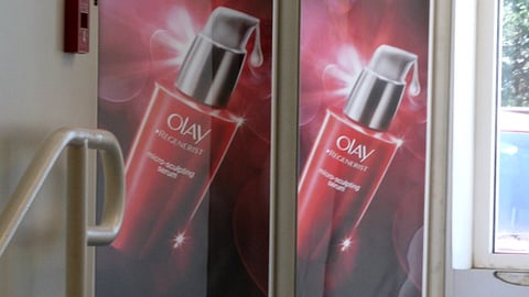 Olay Security Pedestal Ads