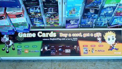 7-Eleven Zynga 'Game Cards' Shelf Sign