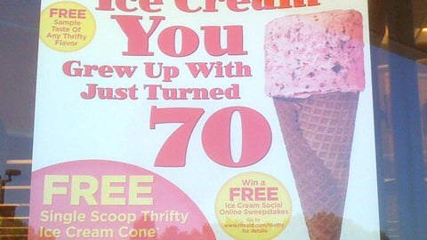 Rite Aid Thrifty Ice Cream Window Poster