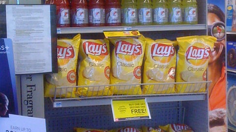Rite Aid Gatorade/Lay's/Nestle Pure Life 'Red Hot Specials' Endcap