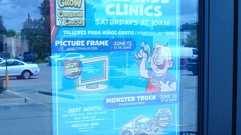 Lowe's 'Build & Grow Clinics' Poster