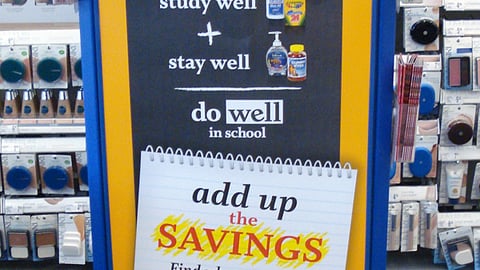 Walgreens Back-To-School Stanchion