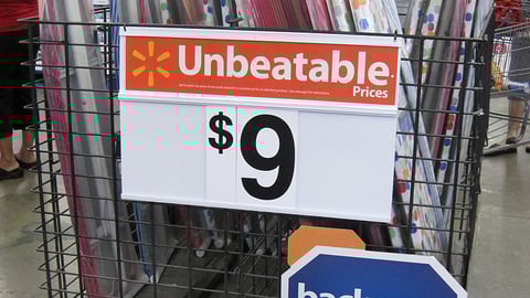 Walmart 'Back To Savings' Dump Bin