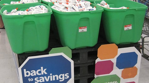 Walmart 'Back to Savings' Dump Bins