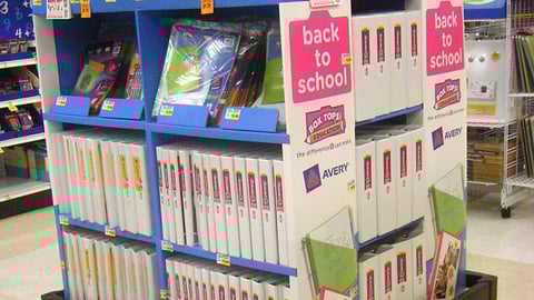 Avery Back-to-School 'Box Tops' Pallet Display