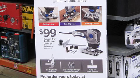 Dremel Trio Home Depot 'Pre-Order' Standee
