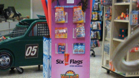 Six Flags Theme Park Standee