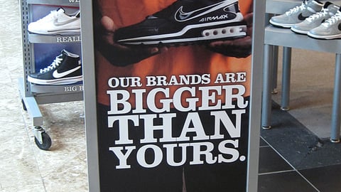 Champs Nike 'Big Brands' Stanchion Sign
