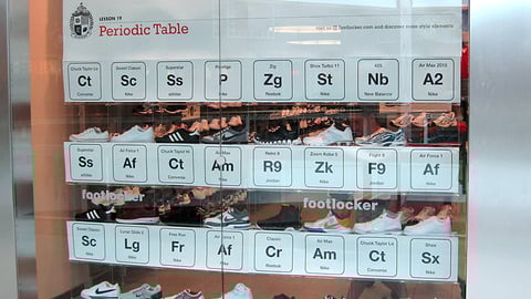 Foot Locker 'Periodic Table' Window Display