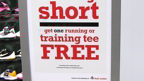 Foot Locker 'Extra Credit' Framed Sign