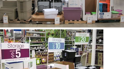 Lowe's 'Storage' Pallet Displays
