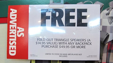 Dick's Backpack Incentive Shelf Sign