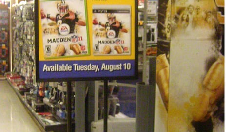 Fred Meyer 'Madden NFL 11' Stanchion Sign
