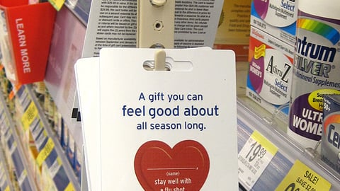 Walgreens Flu Shot Gift Card Merchandising Strip