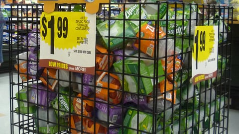 Ziploc 'Easy Lunch Lessons' Mobile Dump Bin