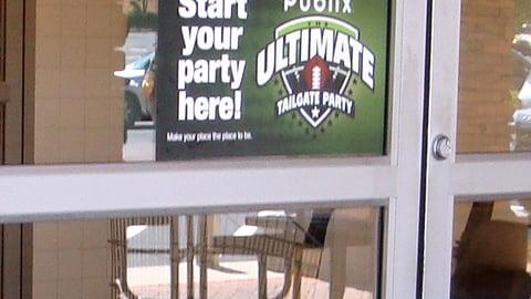 Publix 'Ultimate Tailgate Party' Window Cling