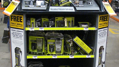 Ryobi TEK4 Home Depot Endcap