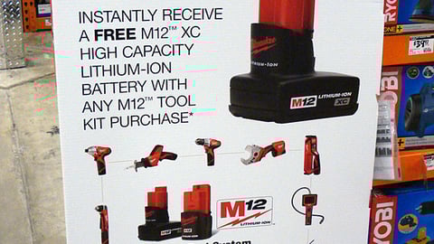 Home Depot Milwaukee Incentive Sign