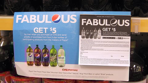 PepsiCo CVS Rebate Shelf Sign