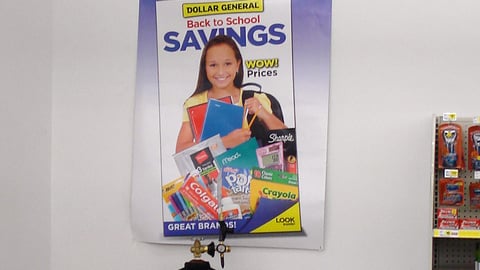 Dollar General 'Back to School Savings' Poster