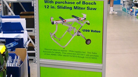 Lowe's Bosch Incentive Stanchion