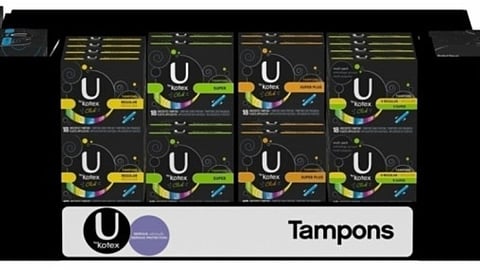 U by Kotex Walmart Back-to-School Shelf Tray