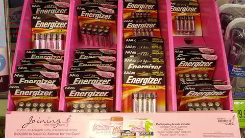 Energizer 'Joining for the Cure' Shelf Tray
