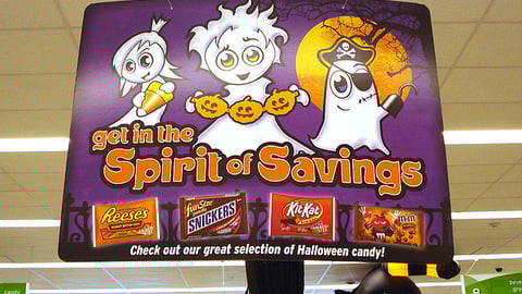 Walgreens Halloween Ceiling Sign