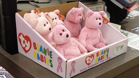 Beanie Babies 'Pink' Shelf Tray