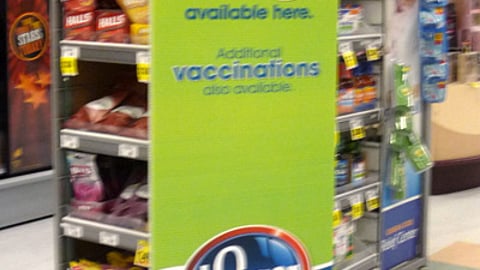 Kroger 'Flu Shots' Standee