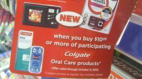 Walgreens Colgate Incentive Shelf Talker