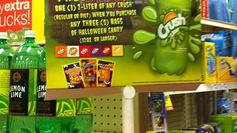 Crush Halloween Candy Incentive Pole Sign