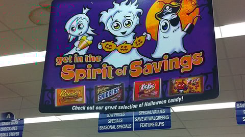 Walgreens Multi-Brand 'Spirit of Savings' Ceiling Sign