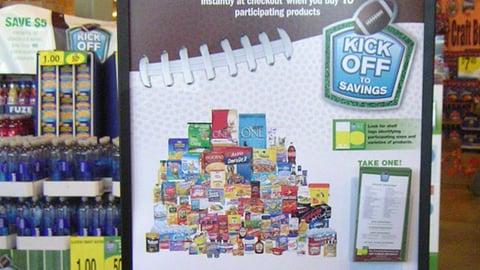 QFC 'Kick Off to Savings' Stanchion Sign