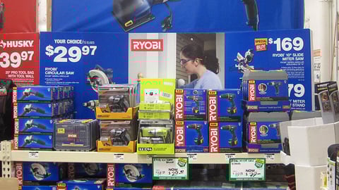 Ryobi Home Depot Holiday Display