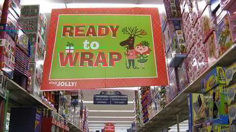Walgreens 'Ready to Wrap' Holiday Ceiling Sign