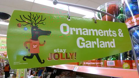 Walgreens 'Stay Jolly' Holiday Category Marker