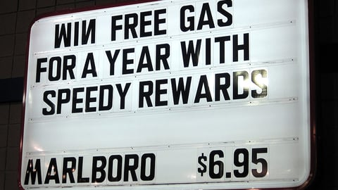 Speedway 'Gas Giveaway' Marquee